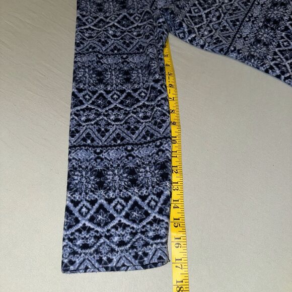 Basic Editions Sweater Women's XL Blue Nordic Pattern Long Sleeve Mock Full Zip - Picture 5 of 7